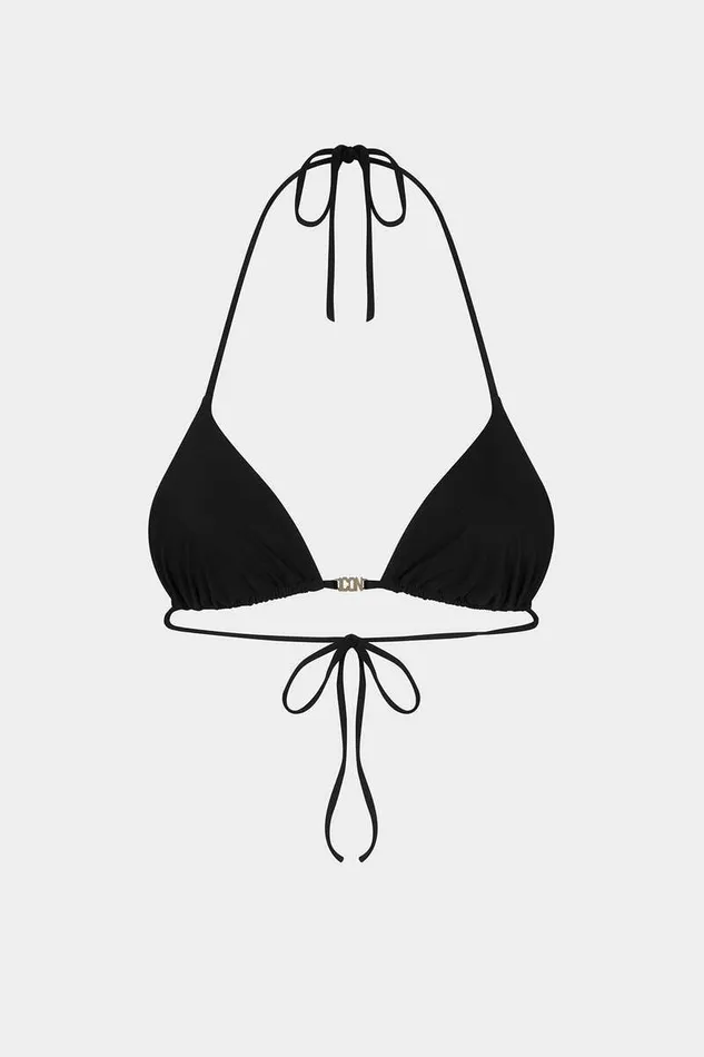 Dsquared2 Beachwear Icon Clubbing Bikini Triangle Top Black 8211 Women