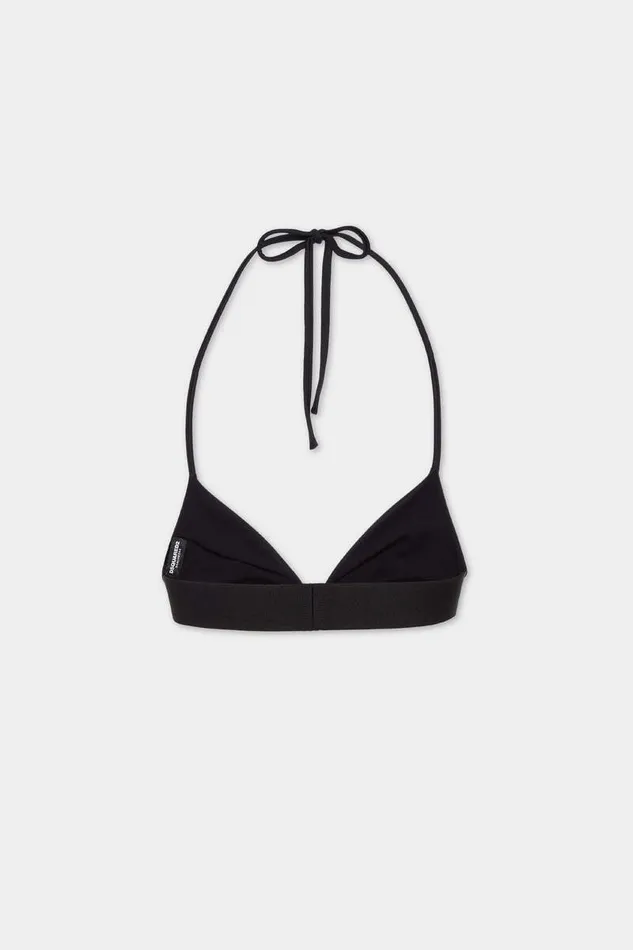 Dsquared2 Beachwear Logo Band Triangle Top Blackgreen 8211 Women