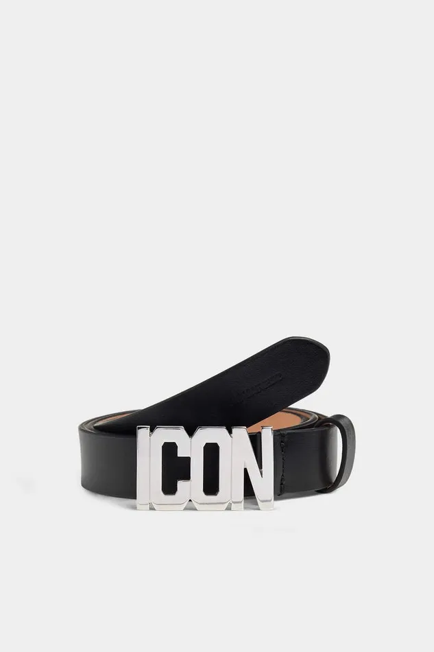Dsquared2 Belts Be Icon Plaque Belt Black 8211 Women