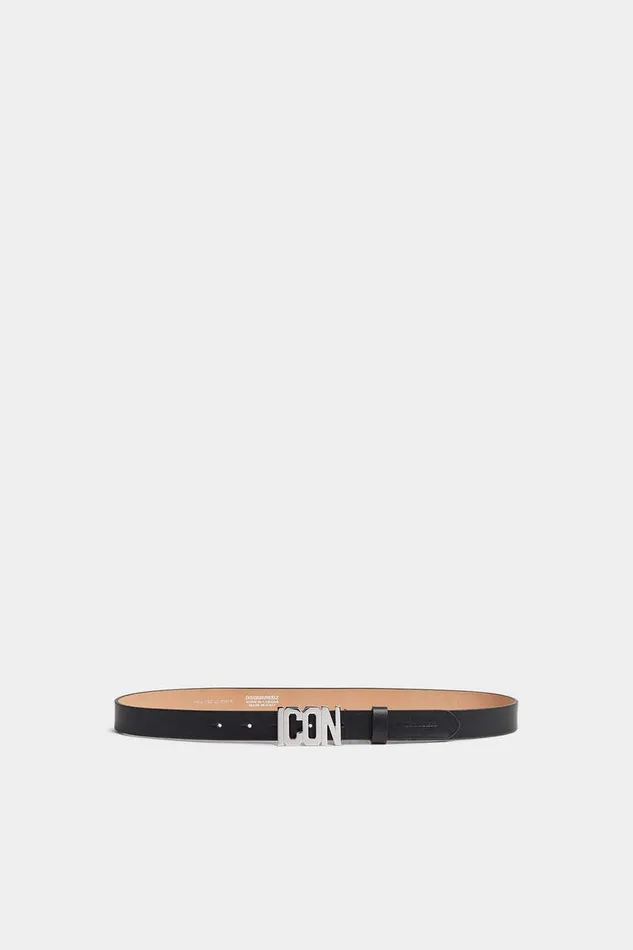Dsquared2 Belts Be Icon Plaque Belt Black 8211 Women