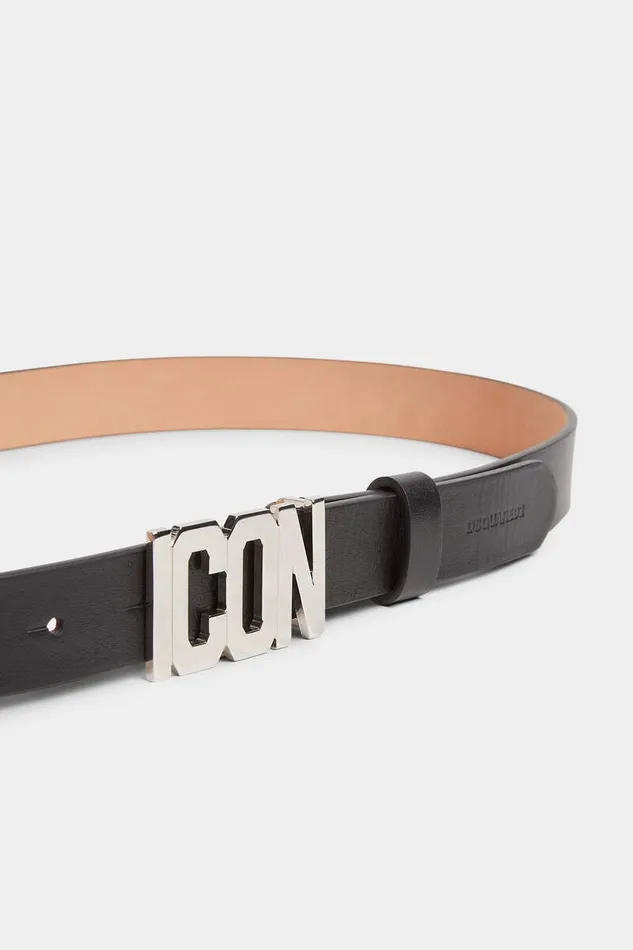 Dsquared2 Belts Be Icon Plaque Belt Black 8211 Women