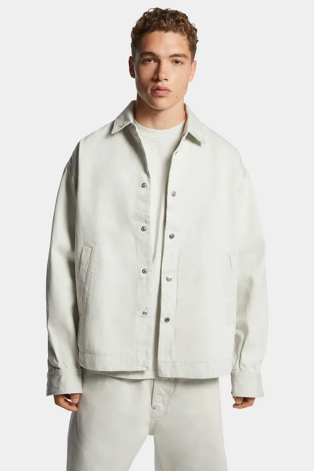 Dsquared2 Coats and Outerwear Icon New Generation Ice Overshirt Chocolate 8211 Men
