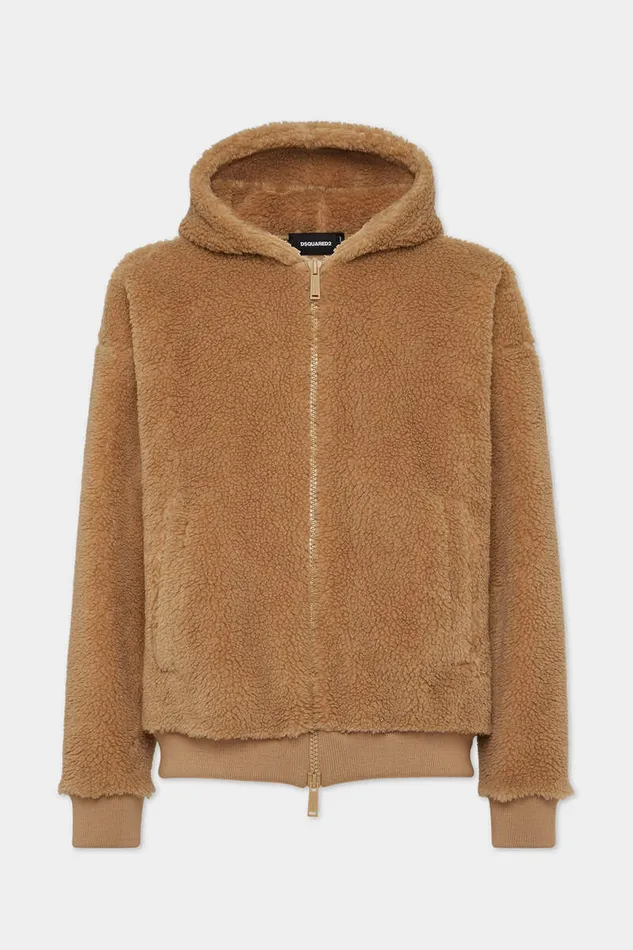 Dsquared2 Coats and Outerwear Icon New Generation Relax Fit Teddy Zip Sweatshirt Camel 8211 Men Dsquared2 Coats and Outerwear Icon New Generation Relax Fit Teddy Zip Sweatshirt Camel 8211 Men