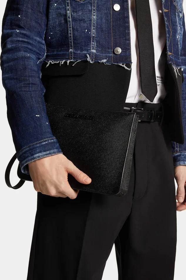 Dsquared2 Handbags Classic Evening Small Clutch Black 8211 Men