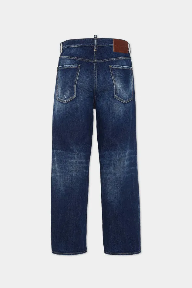 Dsquared2 Jeans Be Cool Be Nice Wash Loose Jeans Navy 8211 Men
