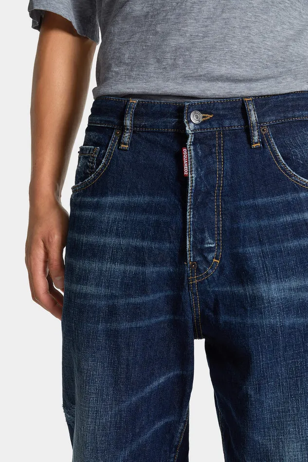 Dsquared2 Jeans Be Cool Be Nice Wash Loose Jeans Navy 8211 Men
