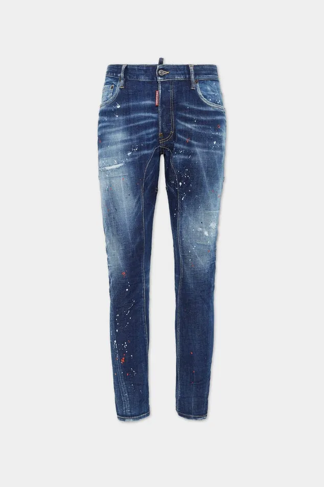 Dsquared2 Jeans Medium Easy Wash Tidy Biker Jeans Navy 8211 Men