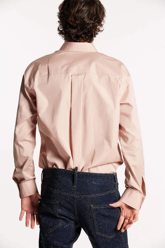 Dsquared2 Shirts Drop Shoulder Shirt Light Pink 8211 Men