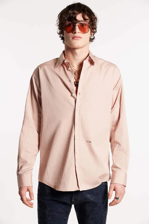 Dsquared2 Shirts Drop Shoulder Shirt Light Pink 8211 Men