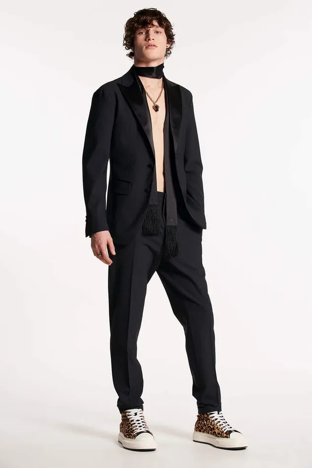 Dsquared2 Suits and Blazer Miami Suit Black 8211 Men