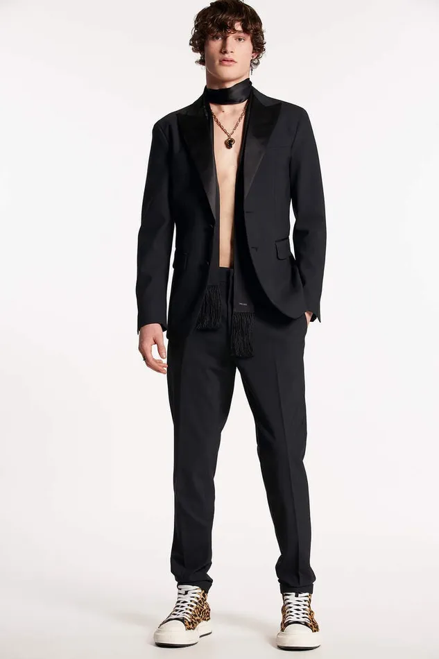 Dsquared2 Suits and Blazer Miami Suit Black 8211 Men