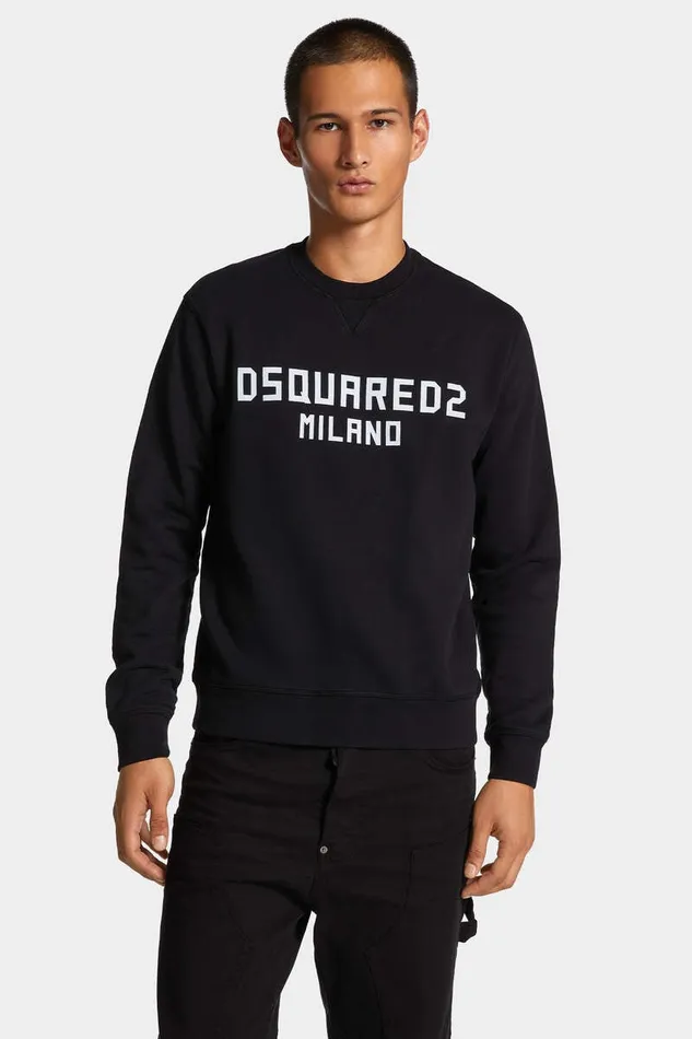 Dsquared2 Sweatshirts Cool Fit Milano Sweatshirt Black 8211 Men