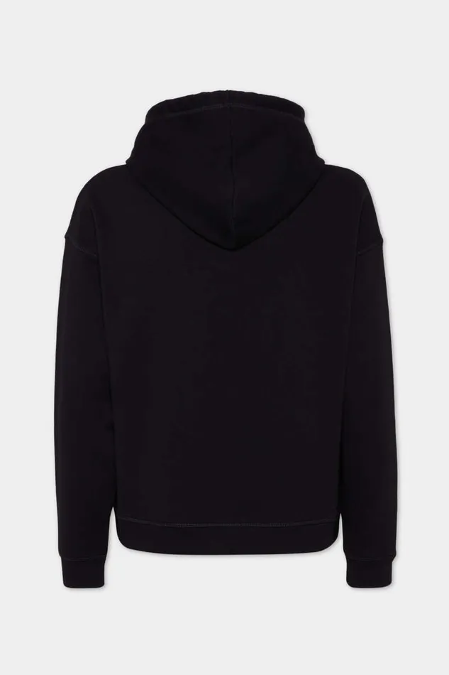 Dsquared2 Sweatshirts Wash Relax Fit Mask Hoodie Black 8211 Men