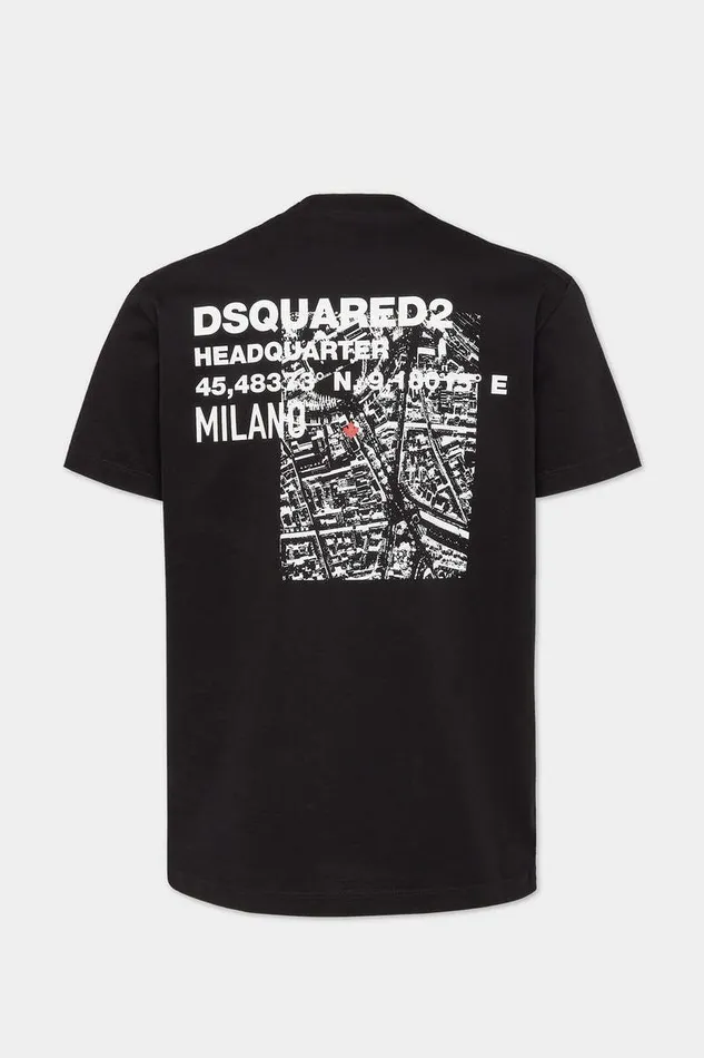 Dsquared2 TShirts and Polo Ceresio Map Cool Fit TShirt Black 8211 Men