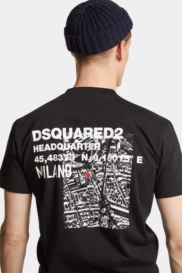 Dsquared2 TShirts and Polo Ceresio Map Cool Fit TShirt Black 8211 Men