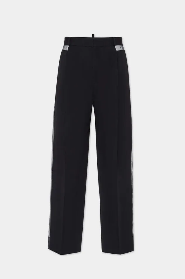 Dsquared2 Trousers SeeThrough Relaxed Pant Black 8211 Men