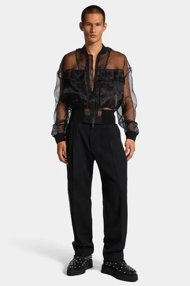 Dsquared2 Trousers SeeThrough Relaxed Pant Black 8211 Men