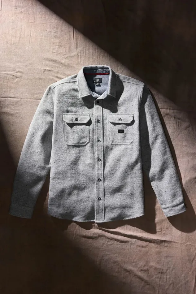EAST CLIFF HIGH TIDE FLANNEL SHIRT Light Grey Men O039NEILL Featured