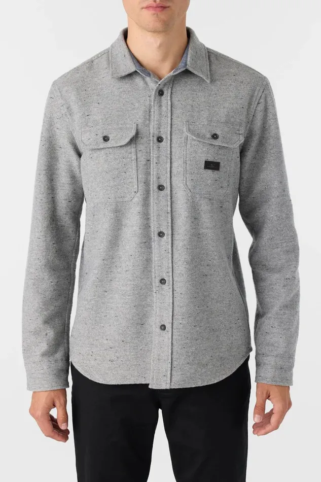 EAST CLIFF HIGH TIDE FLANNEL SHIRT Light Grey Men O039NEILL Featured