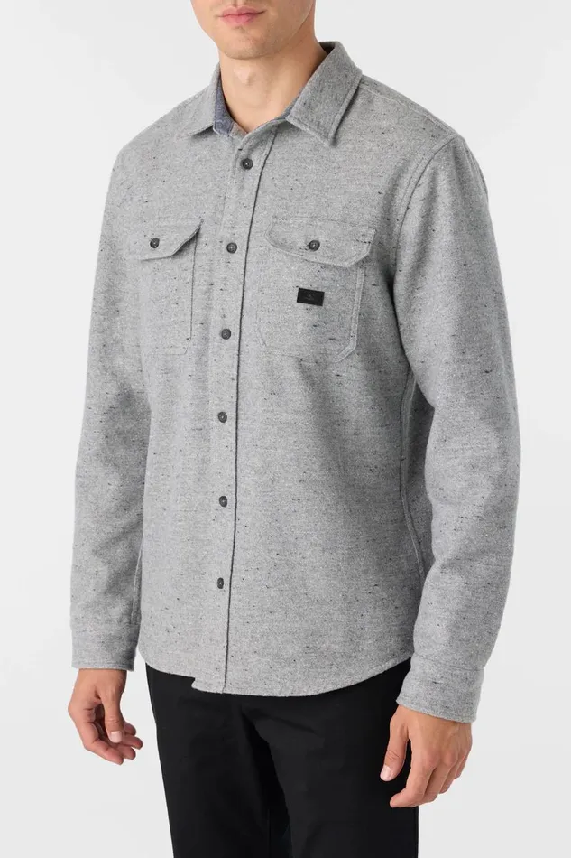 EAST CLIFF HIGH TIDE FLANNEL SHIRT Light Grey Men O039NEILL Featured
