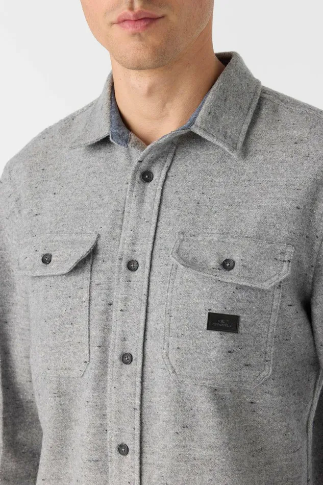 EAST CLIFF HIGH TIDE FLANNEL SHIRT Light Grey Men O039NEILL Featured