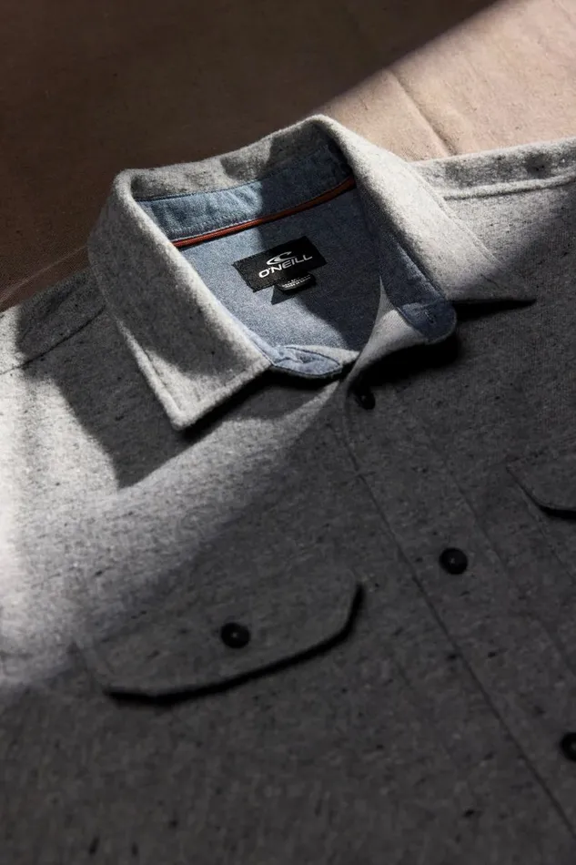 EAST CLIFF HIGH TIDE FLANNEL SHIRT Light Grey Men O039NEILL Featured