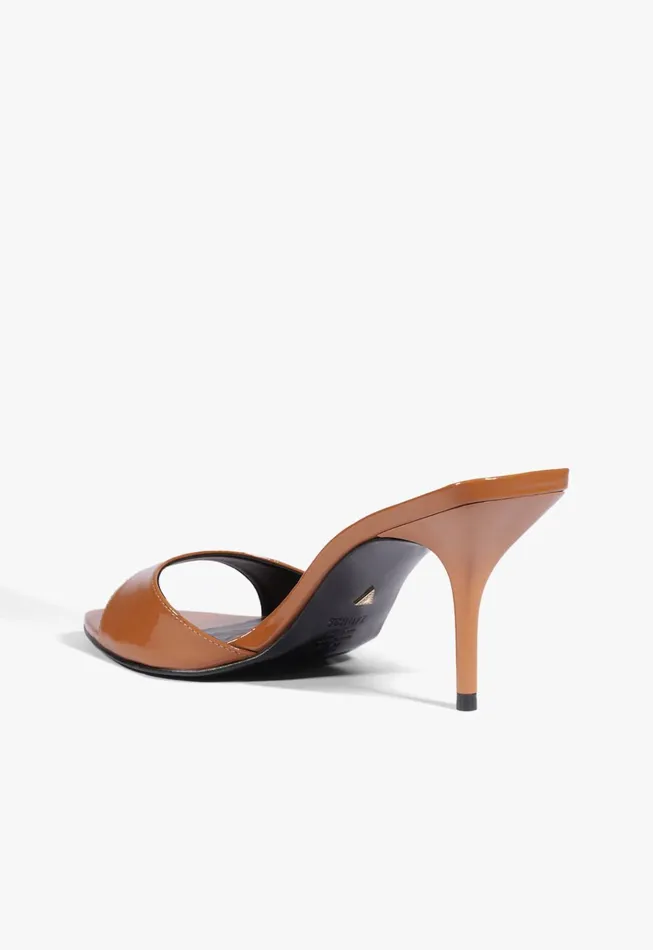 Elodie Patent Leather Sandal Honey Peach Women Schutz Shoes Mules