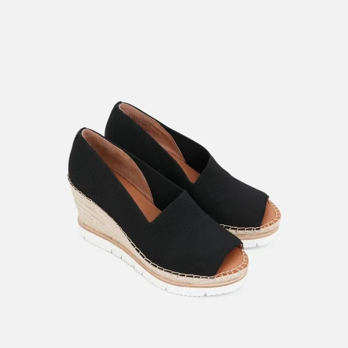 Elyssa Sporty ALine Espadrille Wedge Black Women Kenneth Cole Gentle Souls