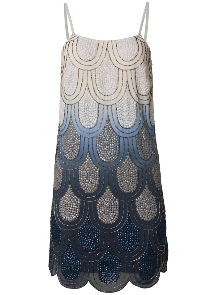 EMBELLISHED MINI DRESS Navy Multi Women VENUS Short Dresses
