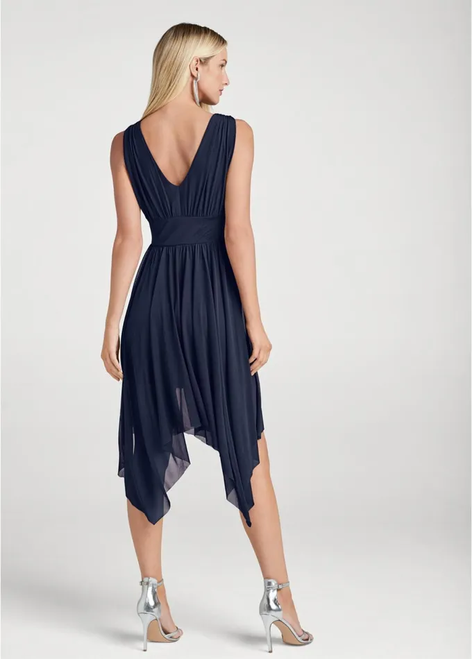 EMBELLISHED TRIM DRESS Navy Women VENUS Short Dresses