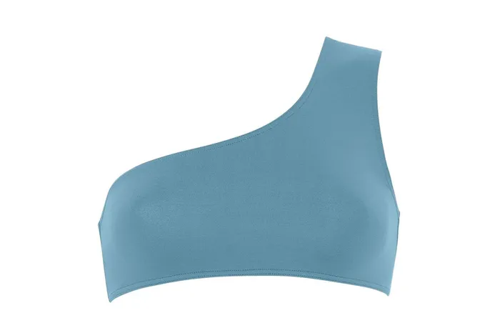 ERES Symbole OneShoulder Crop Top Requin Bleu 23e Women TwoPieces Swimsuits