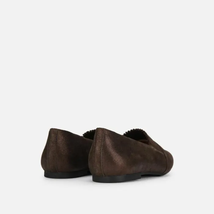 Eugene Ruffle Loafer Flat Bronze Women Kenneth Cole Flats