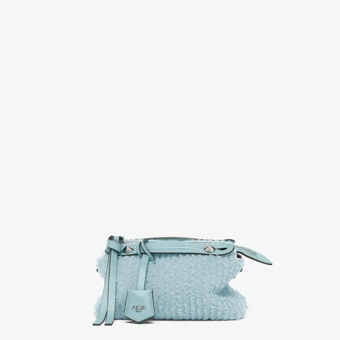 Fendi Boston Bags By The Way Soft Mini Light Blue Sheepskin Minibag 8211 Women