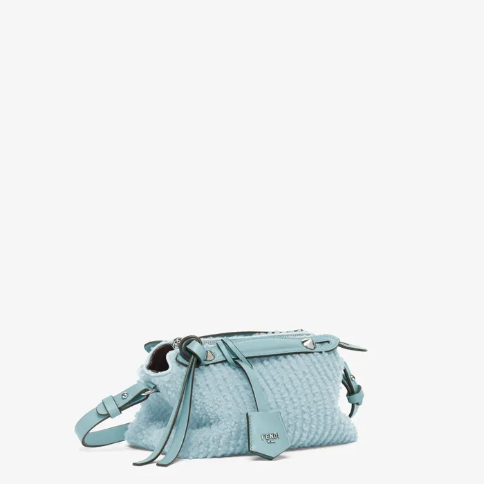 Fendi Boston Bags By The Way Soft Mini Light Blue Sheepskin Minibag 8211 Women