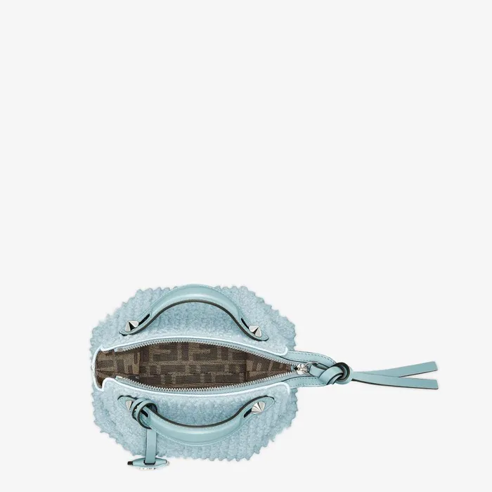 Fendi Boston Bags By The Way Soft Mini Light Blue Sheepskin Minibag 8211 Women