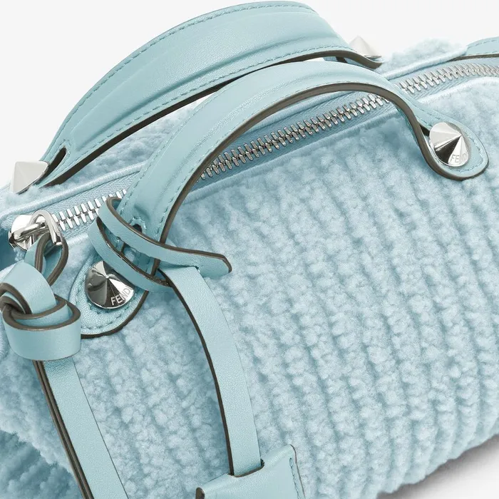 Fendi Boston Bags By The Way Soft Mini Light Blue Sheepskin Minibag 8211 Women