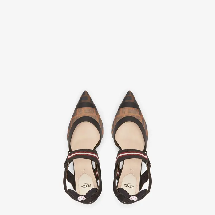 Fendi Colibr Colibr Multicolor Tech Mesh Highheeled Slingbacks 8211 Women