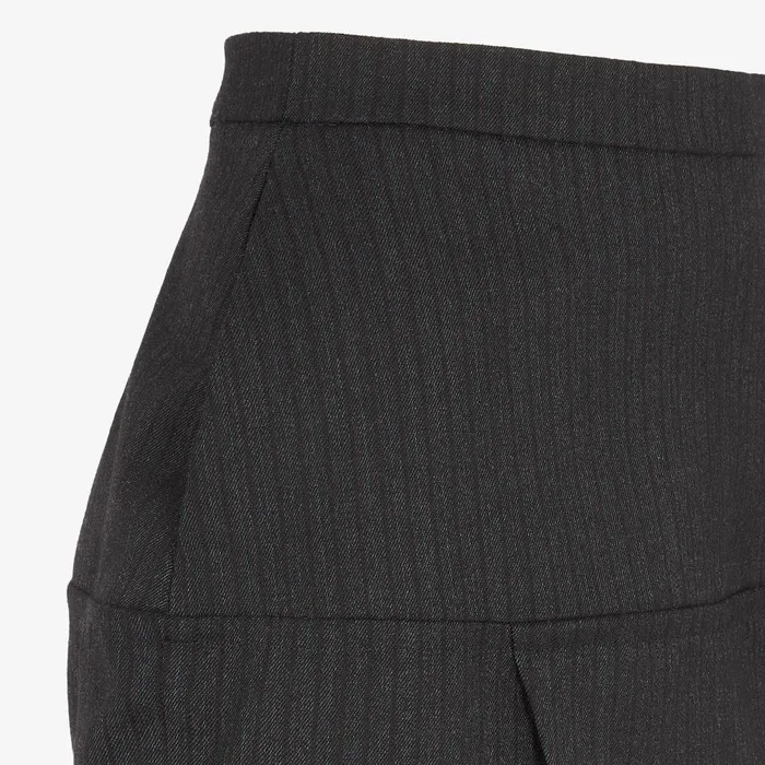 Fendi Coordinated Sets Skirt Pinstriped Black Wool Skirt 8211 Women