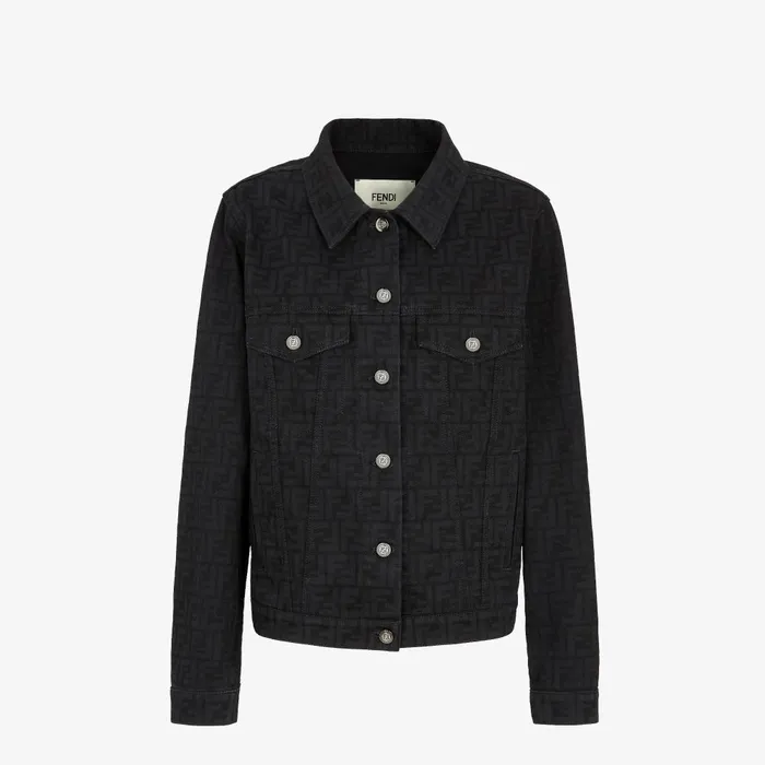 Fendi Denim Jacket Black FF Denim Jacket 8211 Women