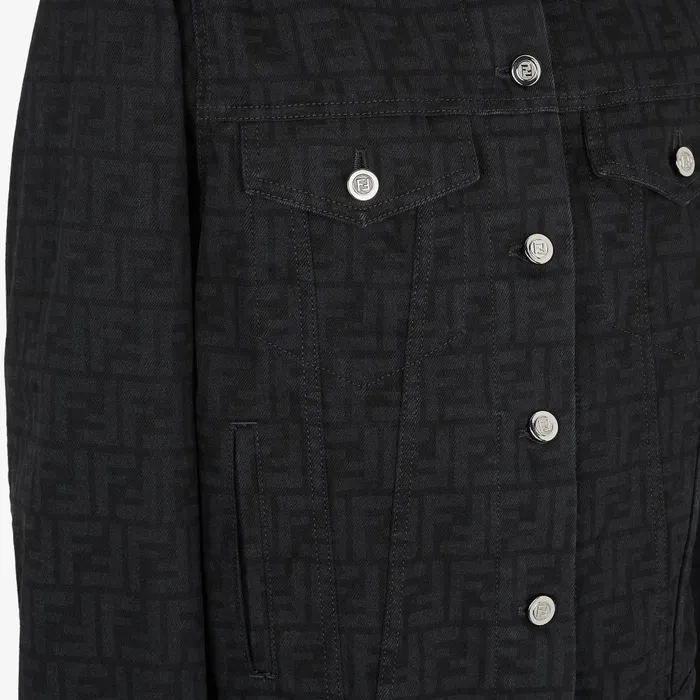 Fendi Denim Jacket Black FF Denim Jacket 8211 Women