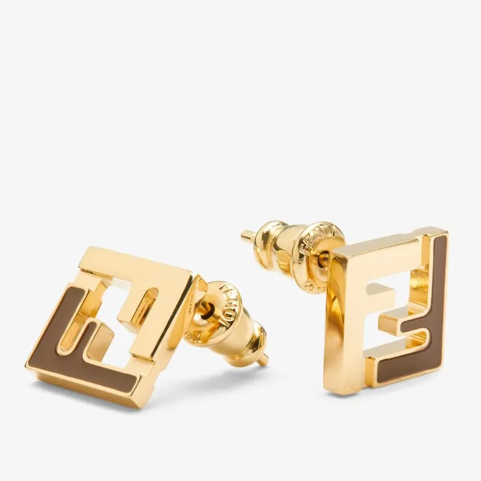 Fendi Earrings Forever Fendi Earrings Gold And Hazelnutcolored Metal Earrings 8211 Women