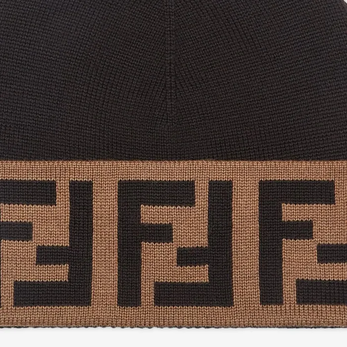 Fendi Hats and Gloves Beanie Black Wool Hat 8211 Men