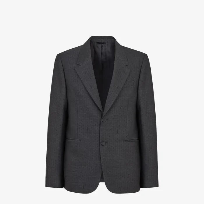 Fendi Jackets and Suits Jacket Gray Wool Blazer 8211 Men