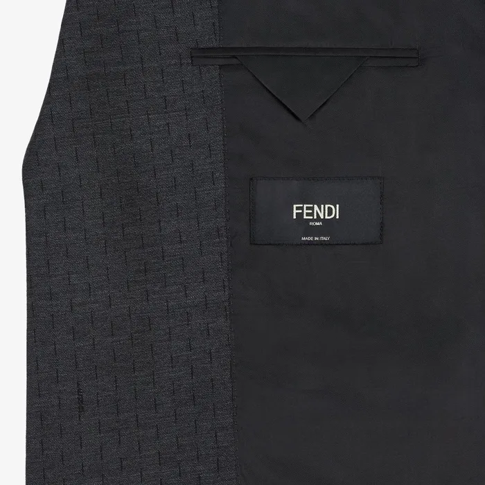 Fendi Jackets and Suits Jacket Gray Wool Blazer 8211 Men