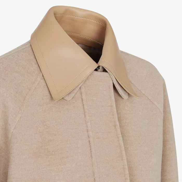 Fendi Jackets Blouson Beige Wool Jacket 8211 Women
