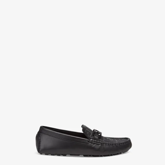 Fendi Loafers and Drivers Fendi O039Lock Driving Shoes Black Leather Driver Loafers 8211 Men