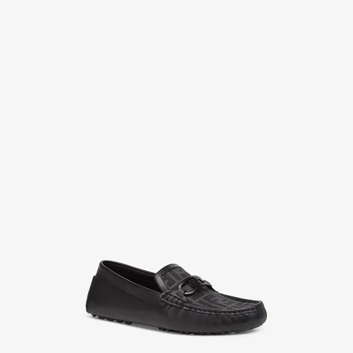 Fendi Loafers and Drivers Fendi O039Lock Driving Shoes Black Leather Driver Loafers 8211 Men