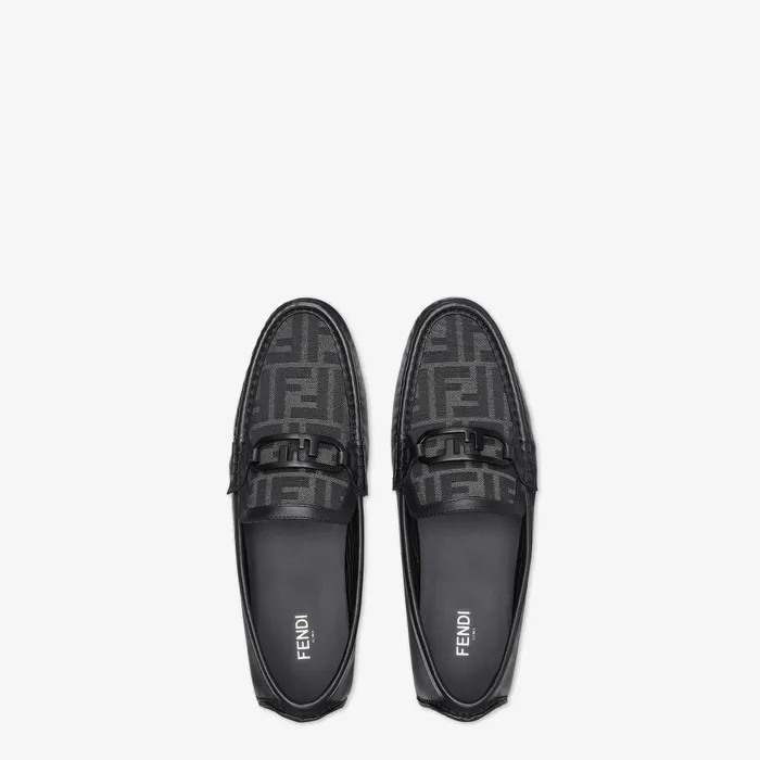 Fendi Loafers and Drivers Fendi O039Lock Driving Shoes Black Leather Driver Loafers 8211 Men
