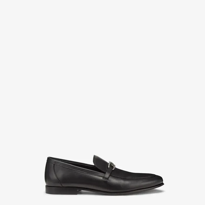 Fendi Loafers and Drivers Fendi O039Lock Loafers Black Leather Loafers 8211 Men