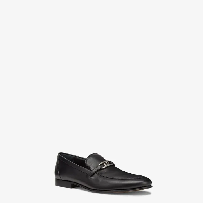 Fendi Loafers and Drivers Fendi O039Lock Loafers Black Leather Loafers 8211 Men